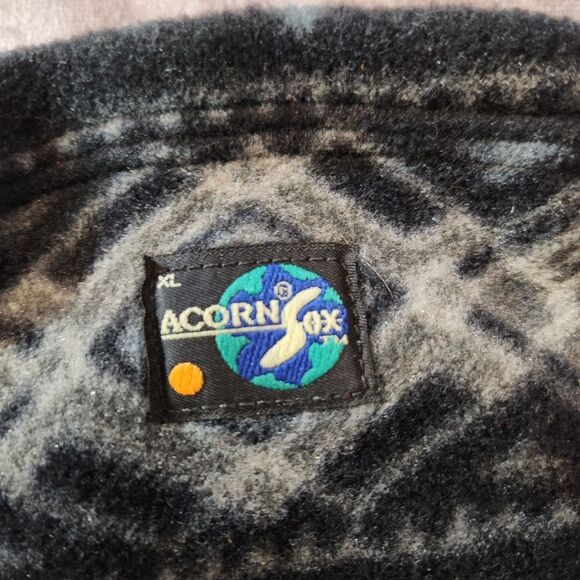 Acorn Blue and Tan Fleece Socks Size XL - Picture 3 of 5